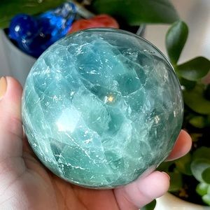 🎁SALE🎁 🌊Vibrant Green Fluorite Crystal Sphere🌊
